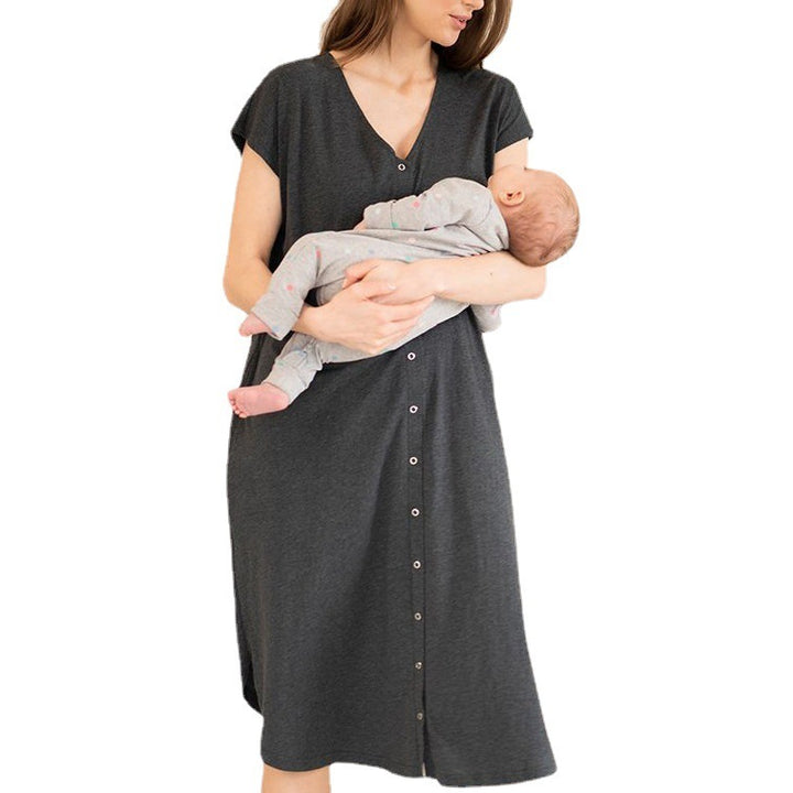 Pregnant Women Maternity Nursing Clothes Back Buckle Hospital-THAT FASHION STORE