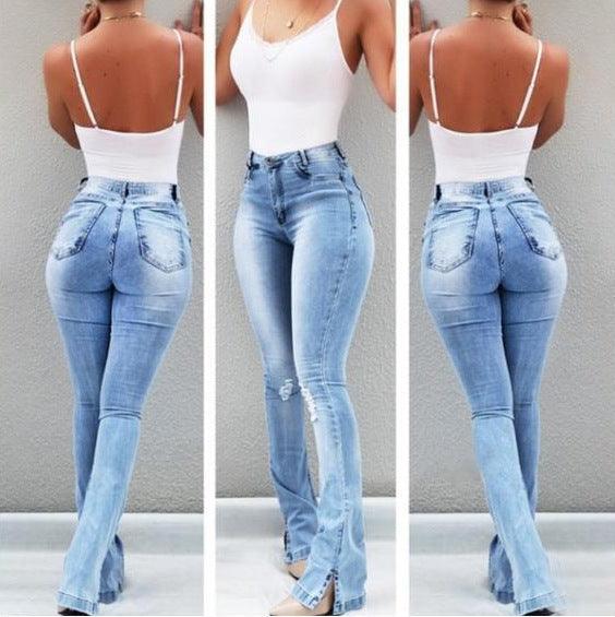 Stretch ripped jeans-THAT FASHION STORE