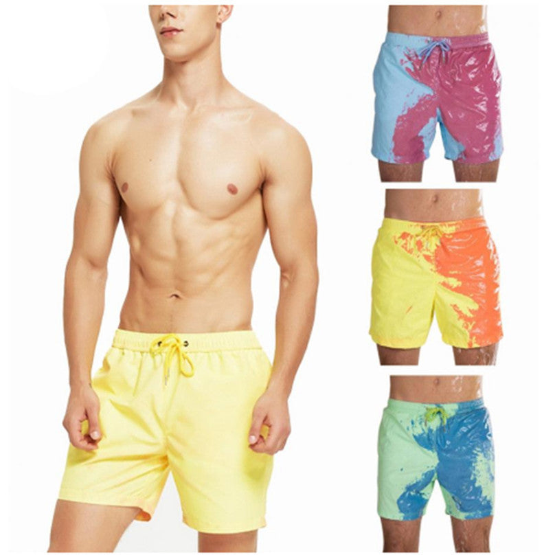 Color-Changing Men's Beach Shorts - Quick Dry Swim Trunks for Summer Fun - THAT FASHION STORE