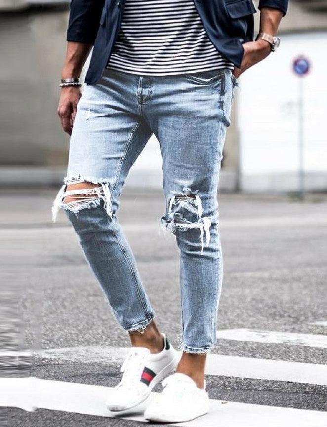 New Ripped Skinny Jeans mens Streetwear-THAT FASHION STORE