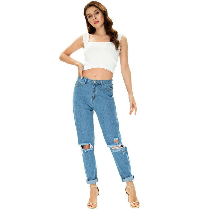 Summer Plus Size Women's Ripped Jeans-THAT FASHION STORE