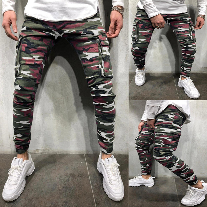 Men's Multi Pocket Stretch Jeans Camouflage Cargo Jeans-THAT FASHION STORE