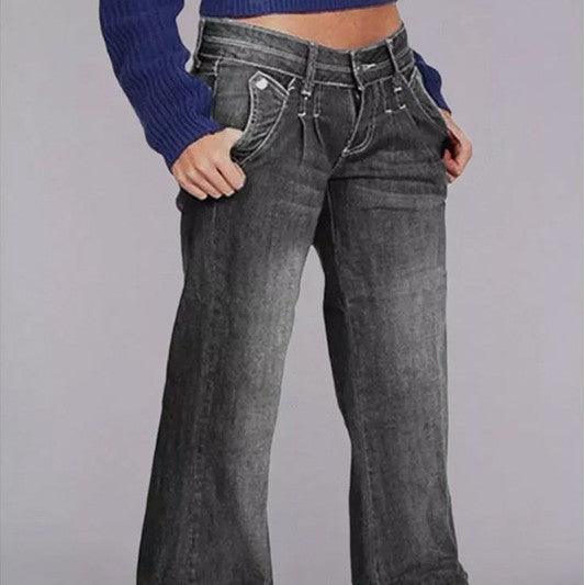 Women's Jeans Look Slimmer With Water Wash Micro-THAT FASHION STORE