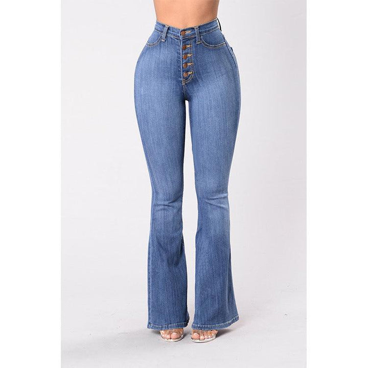 Explosive Style High-waisted Wide-leg Women's Jeans-THAT FASHION STORE