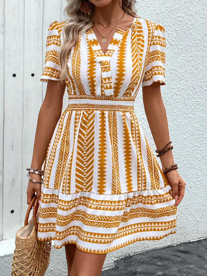 Bohemian Chic Geometric A-Line Dress for Women - THAT FASHION STORE