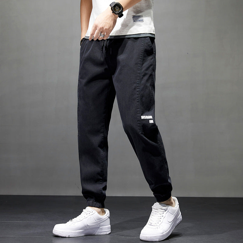 Men's Stretchy Black Denim Trousers - THAT FASHION STORE