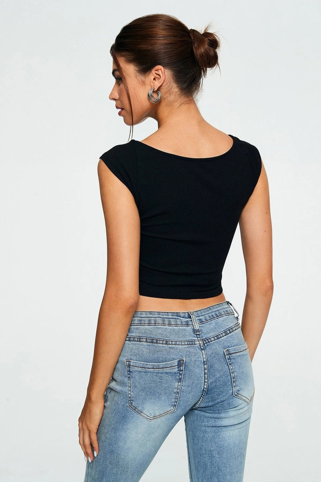 Crop Top Sweetheart Solid Ribbed Sleeveless-THAT FASHION STORE