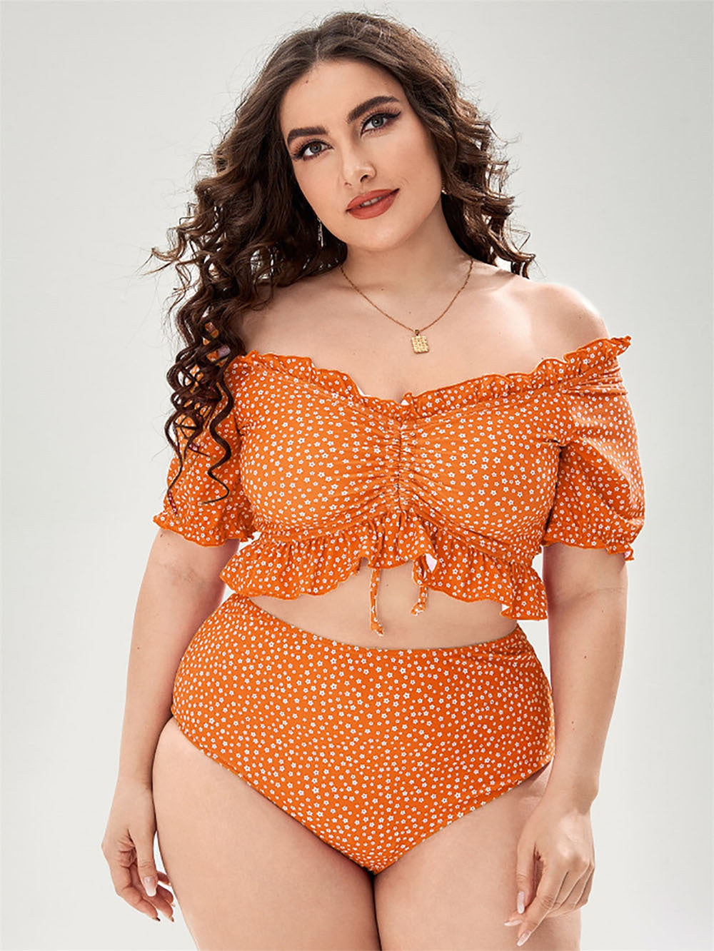 Plus Size Women's Split Swimwear Set - THAT FASHION STORE