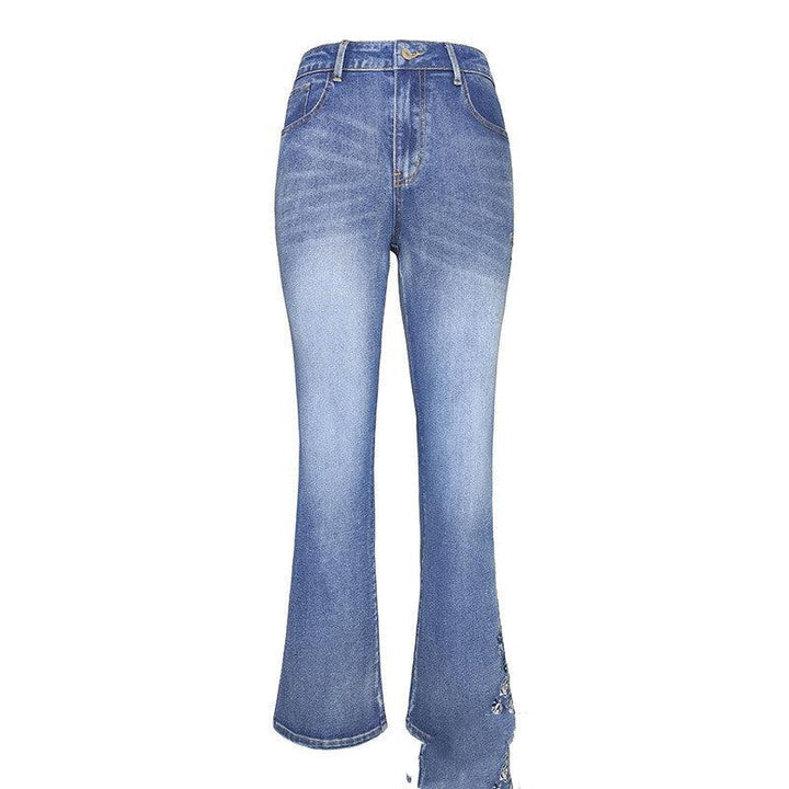 Women's Embroidered Bootcut Slim Fit Jeans-THAT FASHION STORE