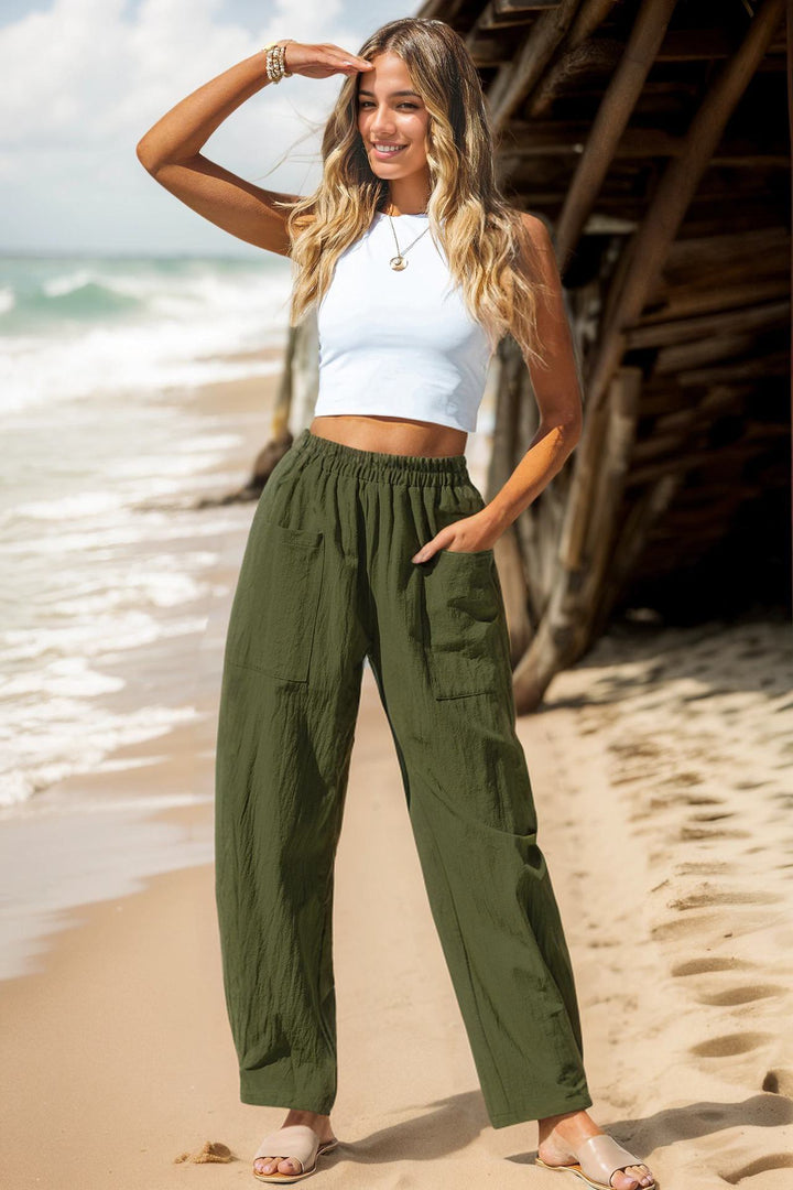 Women's Cotton And Linen Casual Pants Vacation Style - THAT FASHION STORE