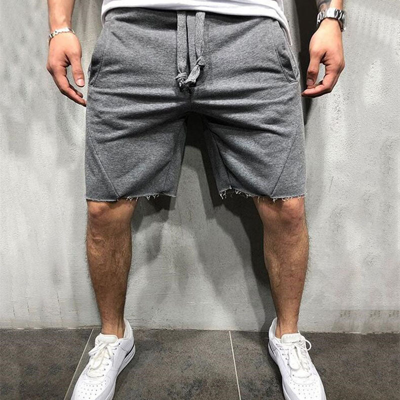 Men's Grey Cotton Gym Shorts for Summer Sports - THAT FASHION STORE