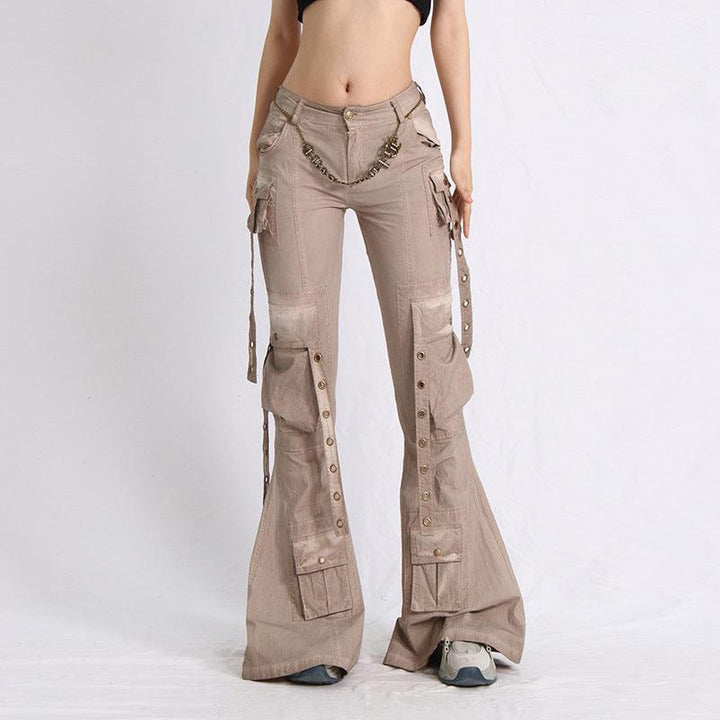 Women's Fashion Casual High Waist Flared Jeans-THAT FASHION STORE