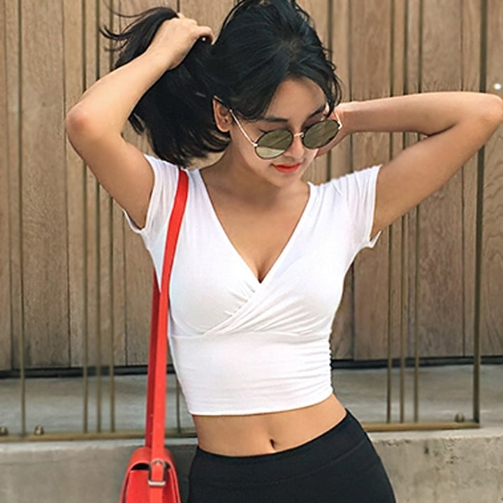 New Tight-fitting Cotton Crop Top Summer-THAT FASHION STORE