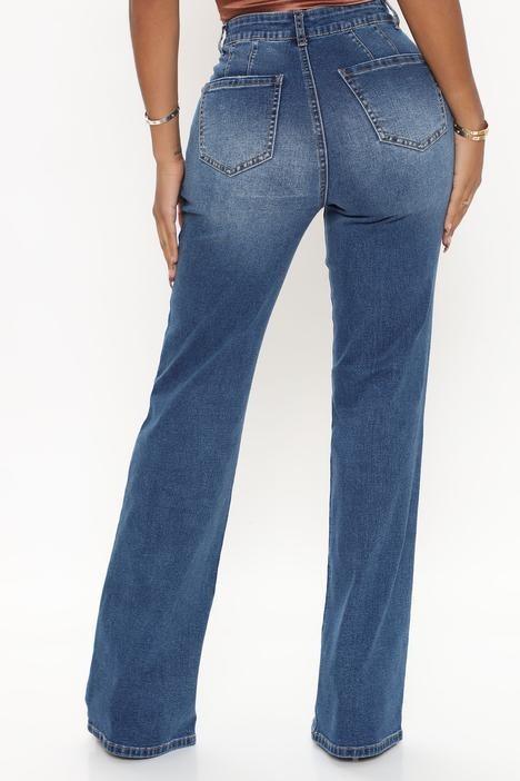 Women's Fashion High Waist Straight Jeans-THAT FASHION STORE