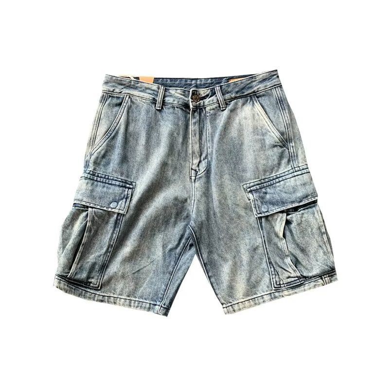 High-End Casual Denim Workwear Shorts for Men with Pockets - THAT FASHION STORE