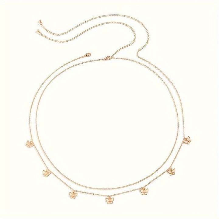 Trendy Alloy Butterfly Pendant Waist Chain Ladies Sexy Belly Body Chain Jewelry Suitable For Women's Daily Wear Festival Jewelry Gifts-THAT FASHION STORE