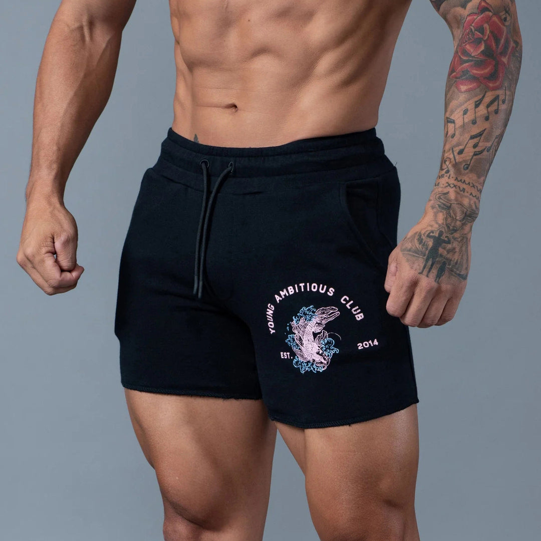 Men's Athletic Cotton Shorts for Running and Gym - European and American Style - THAT FASHION STORE