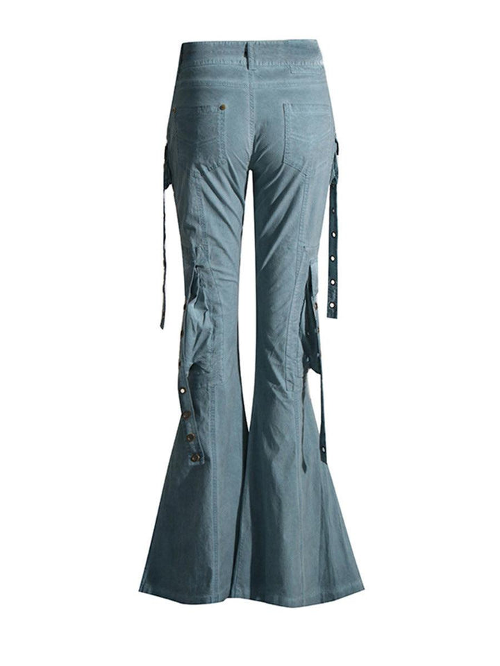 Women's Fashion Casual High Waist Flared Jeans-THAT FASHION STORE