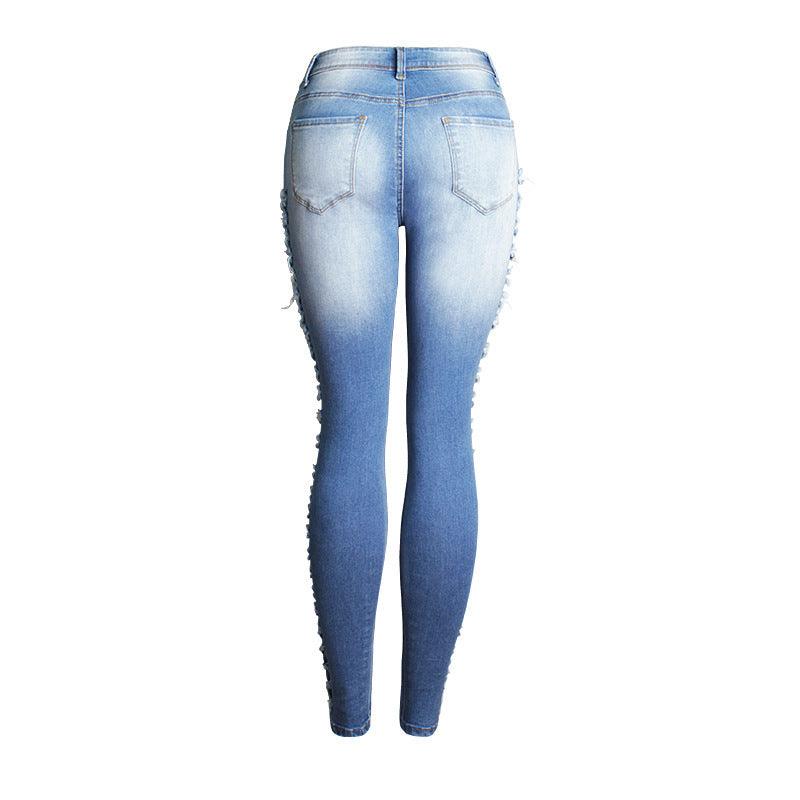 New Women's Ripped Slim Fit Stretch Jeans-THAT FASHION STORE