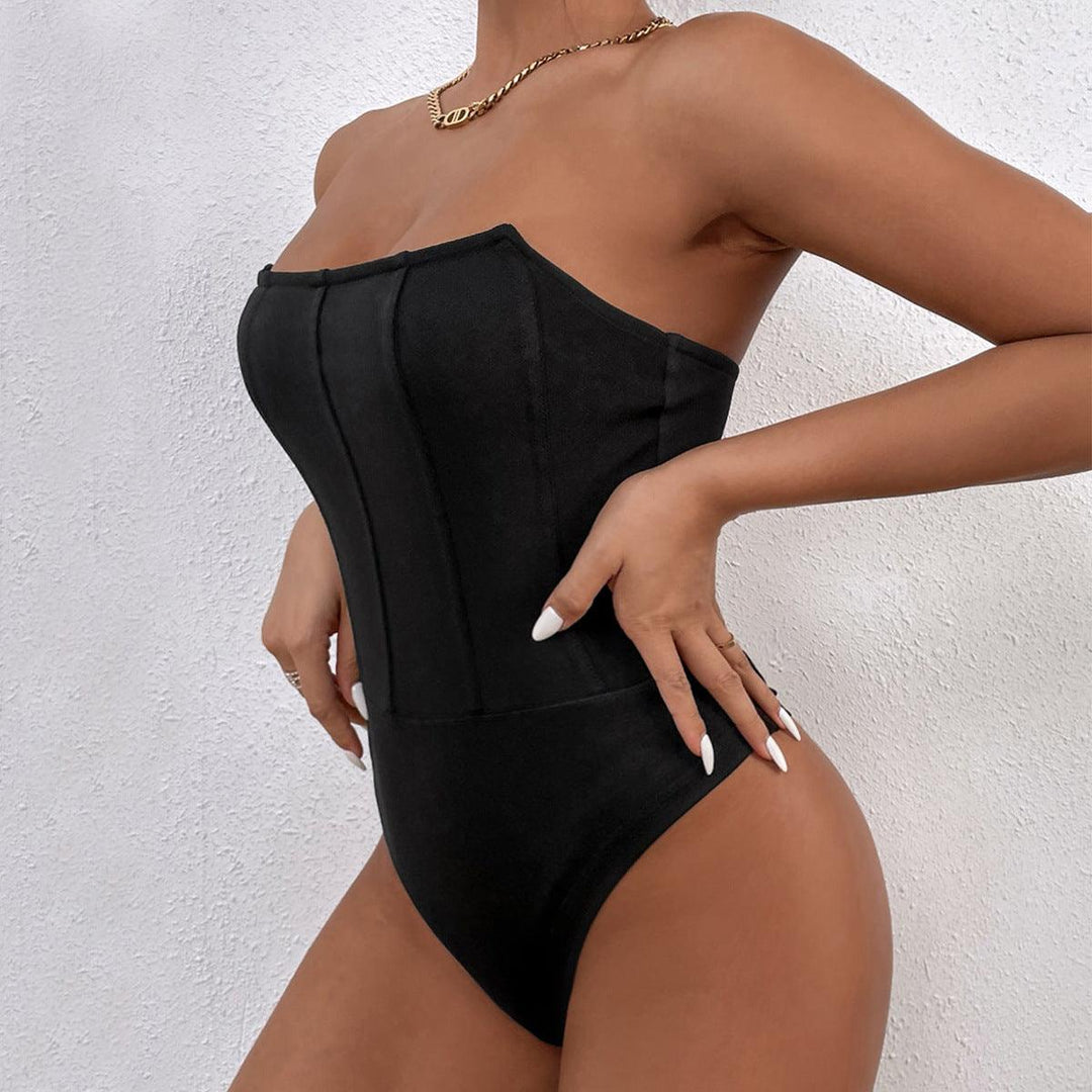 Basic Strapless Tube Top Jumpsuit Women-THAT FASHION STORE