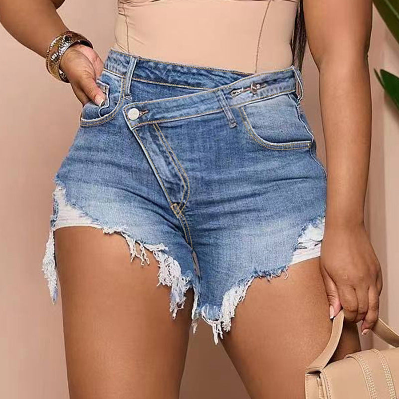 Fashion Personality Denim Shorts For Women-THAT FASHION STORE