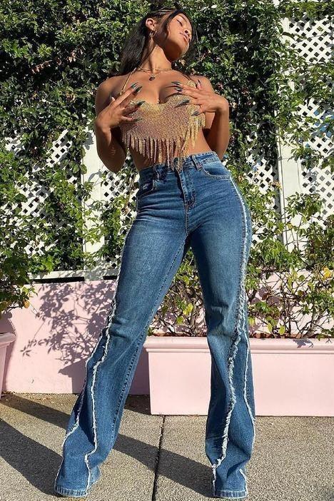 Women's Fashion High Waist Straight Jeans-THAT FASHION STORE