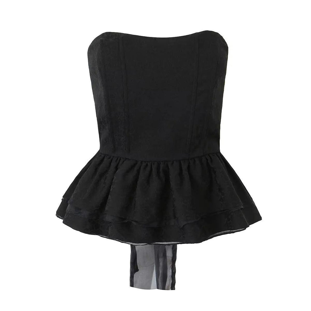 Fashion Personality Ruffled Tube Top Women-THAT FASHION STORE