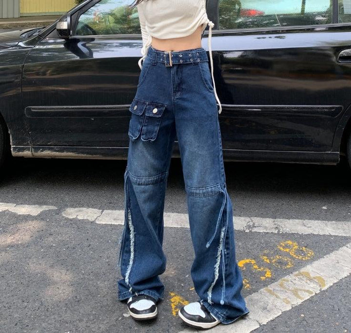 Vintage High Waist Loose Wide Leg Jeans-THAT FASHION STORE