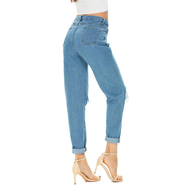 Summer Plus Size Women's Ripped Jeans-THAT FASHION STORE