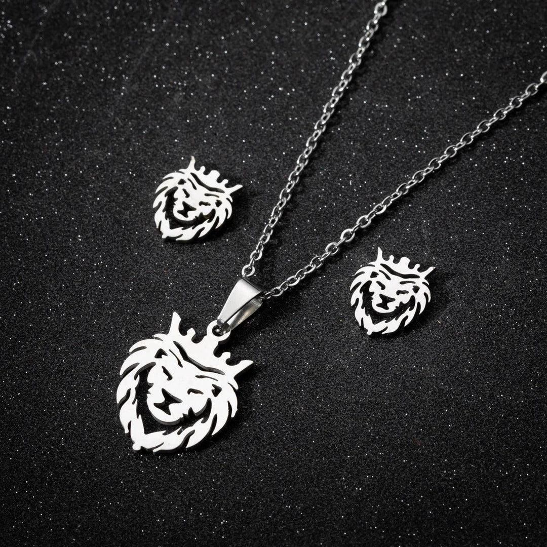 Stainless Steel Jewelry Sets For Women Necklace And Earing Anime Cute Cartoon Bow Mouse Chain Necklace Choker Desinger Charms-THAT FASHION STORE