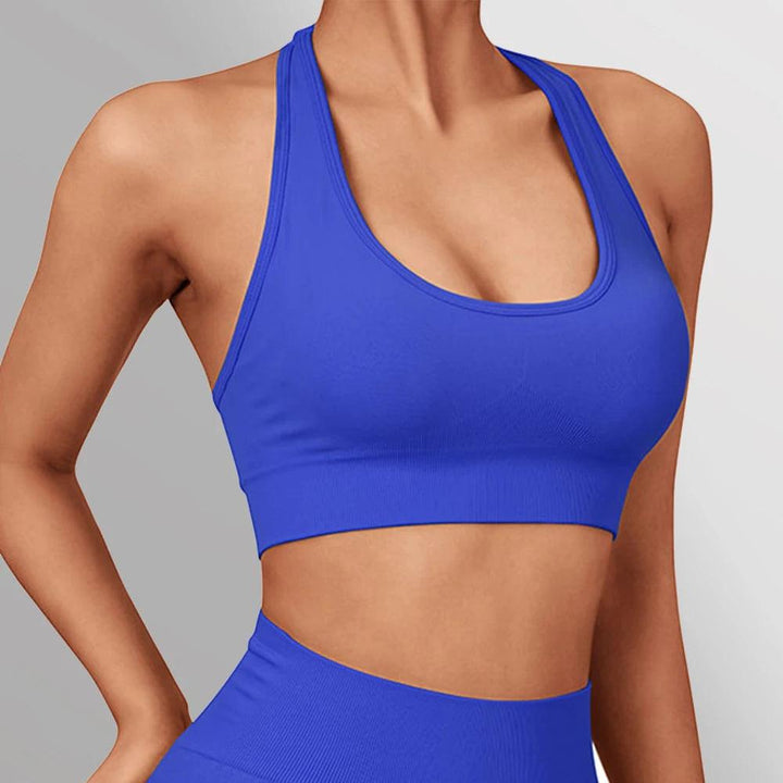 Halter Sports Top Underwear Vest Women Limitless Ribbed Seamless Fitness Bra Spandex Woman Elastic Breathable Breast Sports Yoga-THAT FASHION STORE