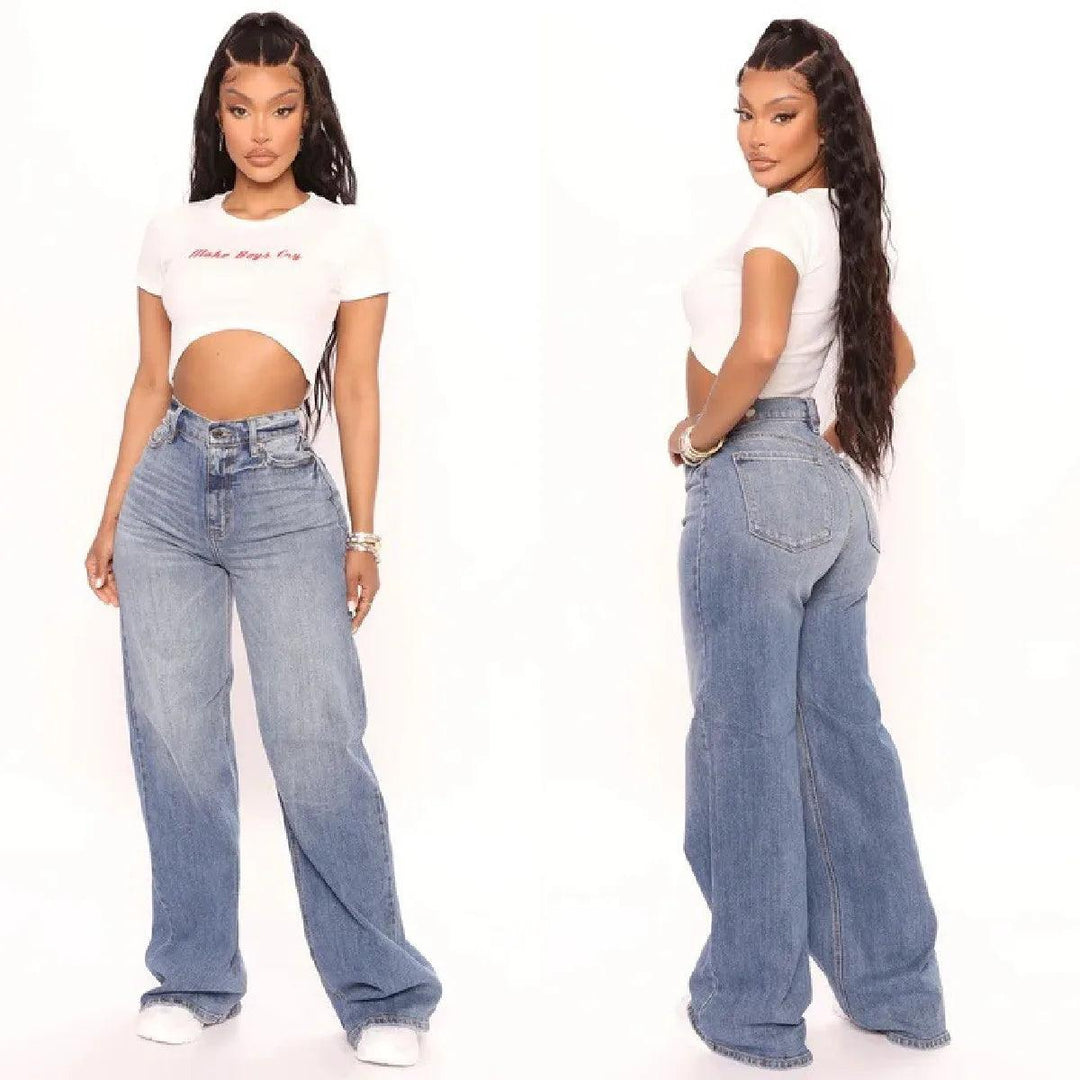 2022 New Y2K High Waist Baggy Jeans For Women Fashion Loose Denim Wide Leg Pants Casual Female Clothing XS-XL Drop Shipping-THAT FASHION STORE