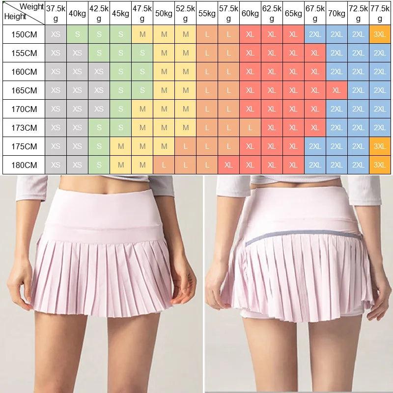 Cloud Hide Women Sports Tennis Skirts Golf Skirt Fitness Shorts High Waist Athletic Running Short Quick Dry Sport Skort Pocket-THAT FASHION STORE