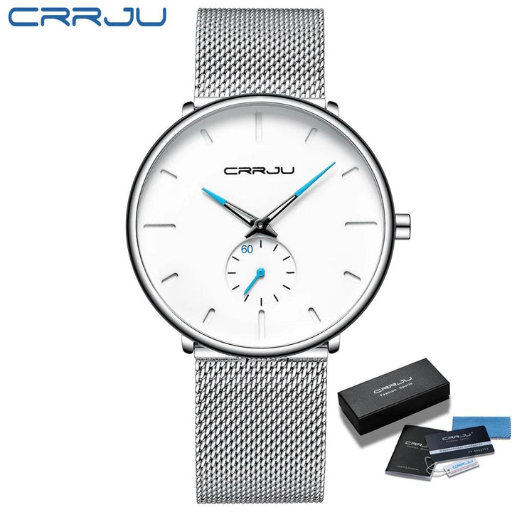 CRRJU Sports Mens slim Watches Top Brand Luxury Waterproof Sport Watch Men Ultra Thin Dial Quartz Watch Casual Relogio Masculino-THAT FASHION STORE