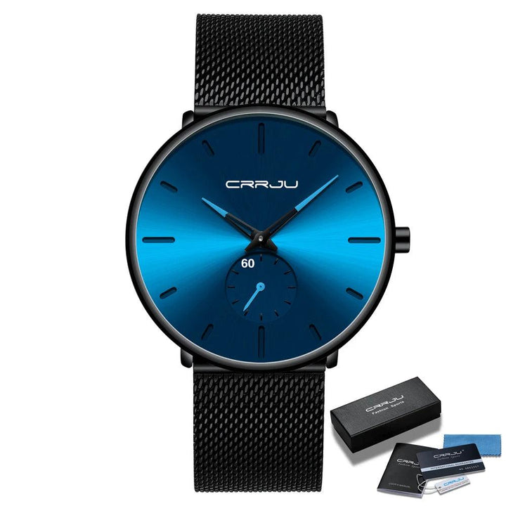 CRRJU Sports Mens slim Watches Top Brand Luxury Waterproof Sport Watch Men Ultra Thin Dial Quartz Watch Casual Relogio Masculino-THAT FASHION STORE