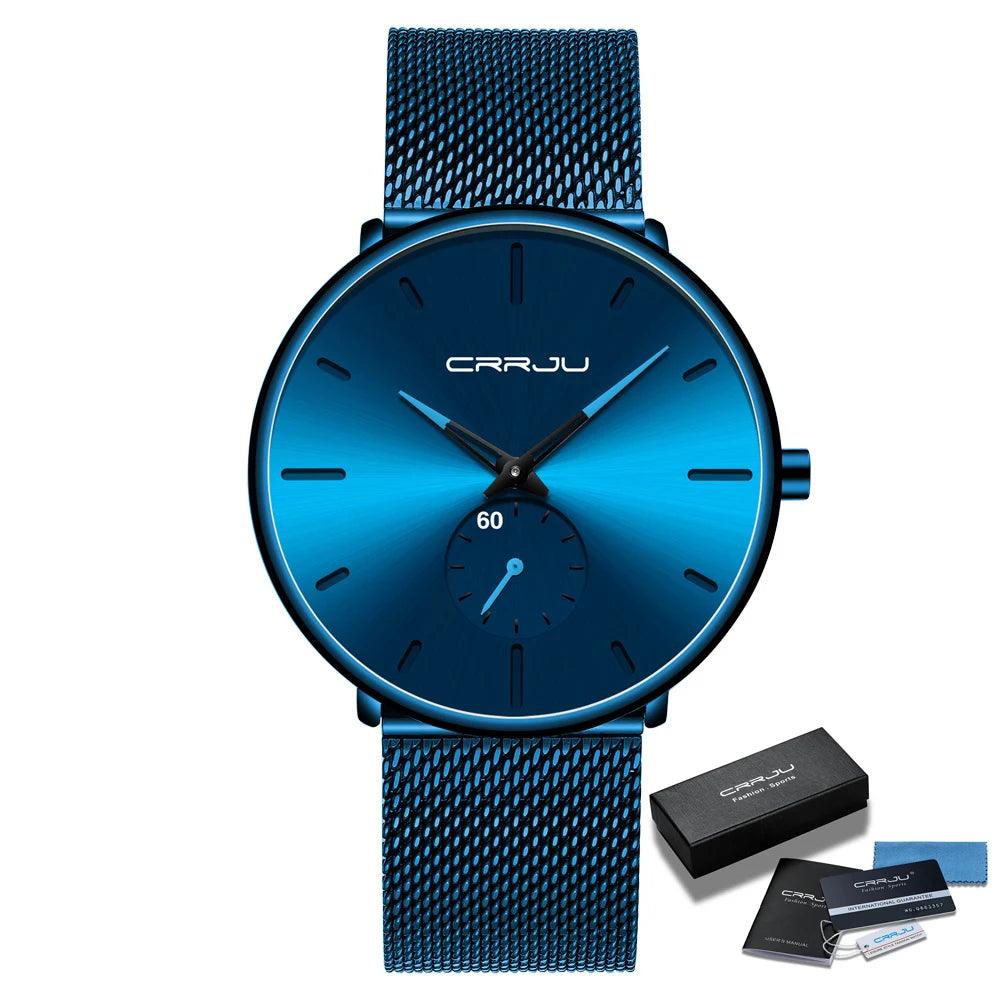 CRRJU Sports Mens slim Watches Top Brand Luxury Waterproof Sport Watch Men Ultra Thin Dial Quartz Watch Casual Relogio Masculino-THAT FASHION STORE