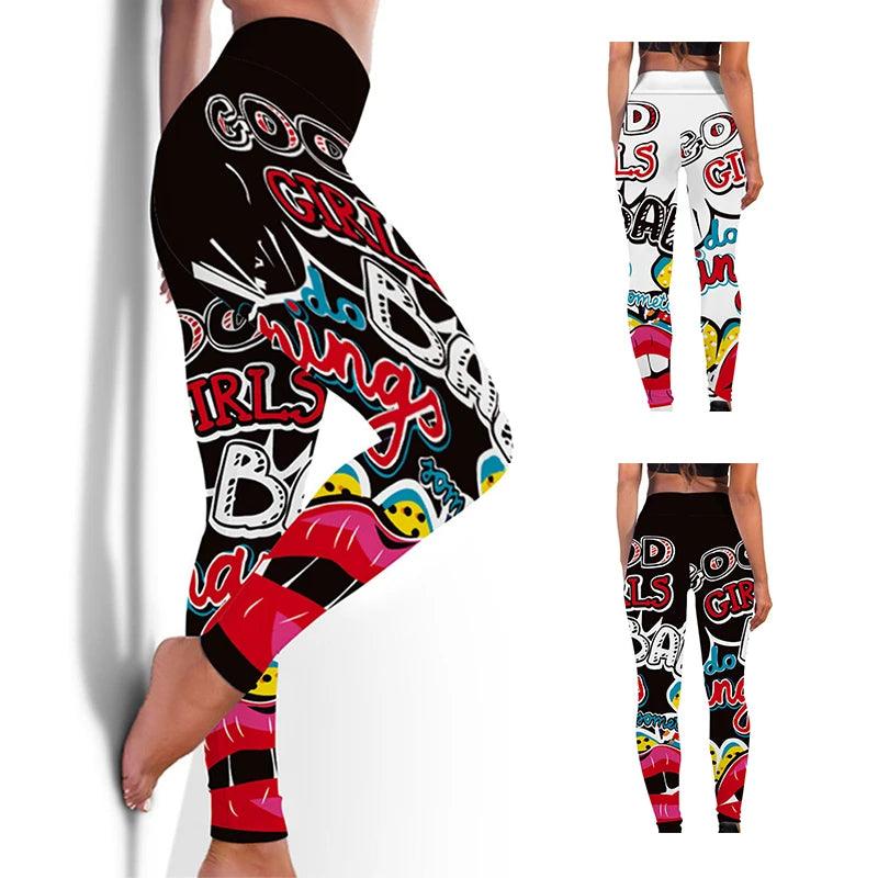 Hot 10%Spandex Sexy High Waist Elastic Leggings Women Quick Dry Print Fitness Leggings Sport Pants Sexy Breathable Pants Tight-THAT FASHION STORE