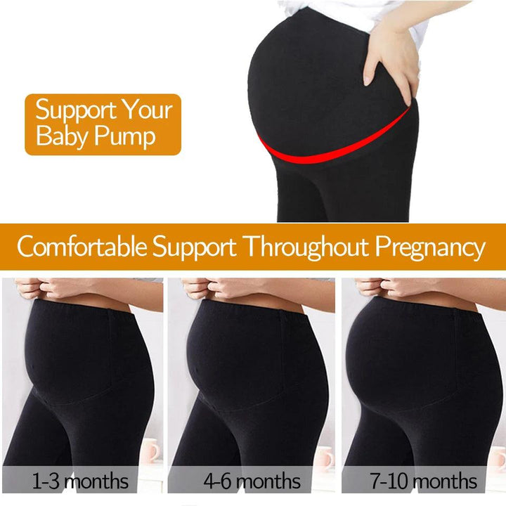 High Waist pregnancy Leggings Skinny Maternity clothes for pregnant women Belly Support Knitted Leggins Body Shaper Trousers-THAT FASHION STORE