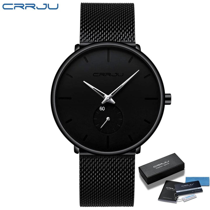 CRRJU Sports Mens slim Watches Top Brand Luxury Waterproof Sport Watch Men Ultra Thin Dial Quartz Watch Casual Relogio Masculino-THAT FASHION STORE