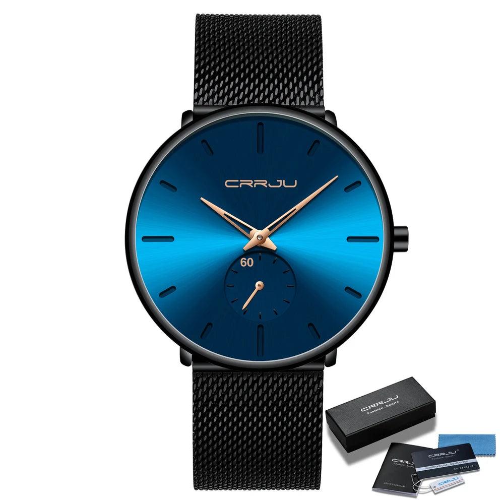 CRRJU Sports Mens slim Watches Top Brand Luxury Waterproof Sport Watch Men Ultra Thin Dial Quartz Watch Casual Relogio Masculino-THAT FASHION STORE