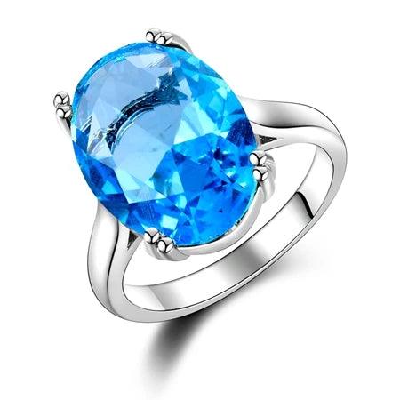 Fashion Women's Jewelry S925 Silver Ring Mystic Fire Rainbow Topaz Rings Promotion Elegant Wedding Jewelry anillos Party Gift-THAT FASHION STORE