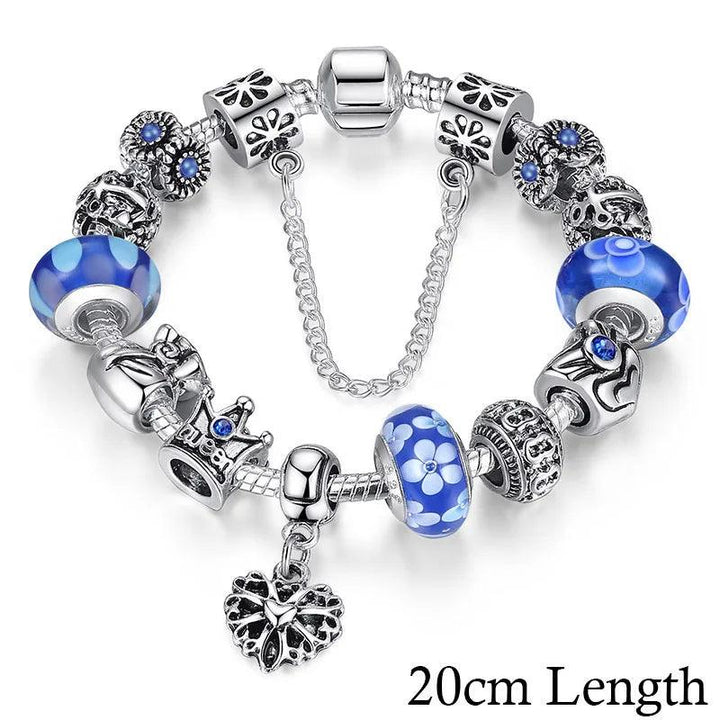 BAMOER Queen Jewelry Charms Bracelet & Bangles With Queen Crown Beads Bracelet for Women PA1823-THAT FASHION STORE