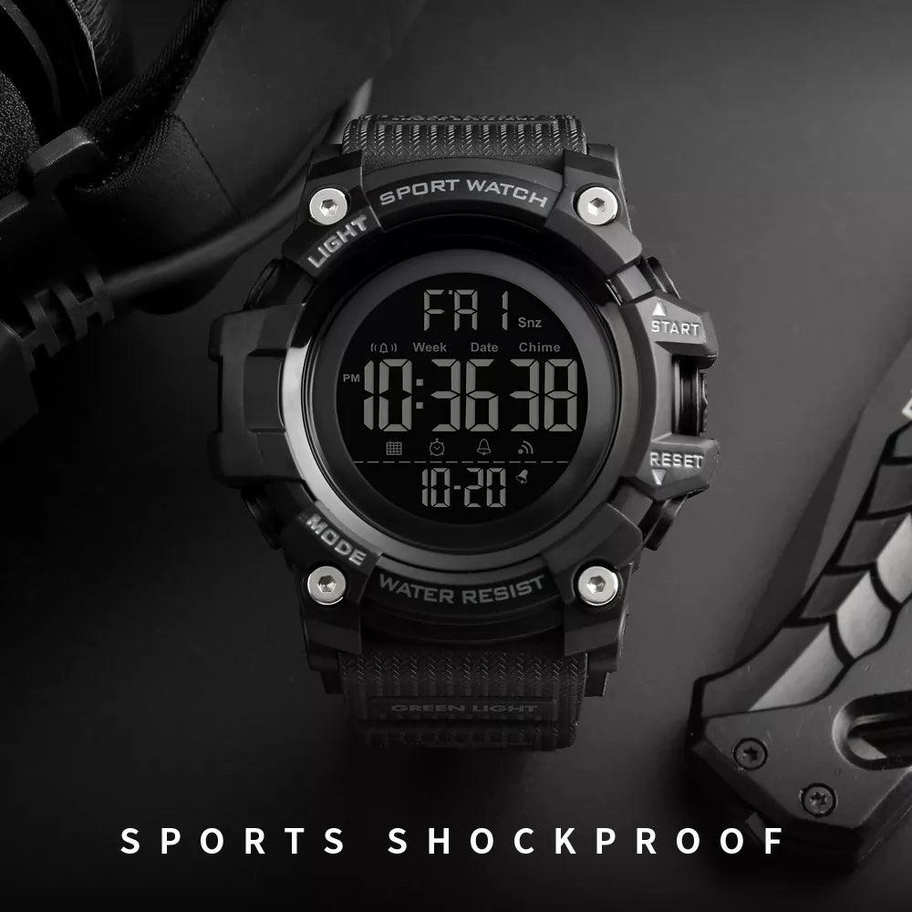 SKMEI Countdown Stopwatch Sport Watch Mens Watches Top Brand Luxury Men Wrist Watch Waterproof LED Electronic Digital Male Watch-THAT FASHION STORE