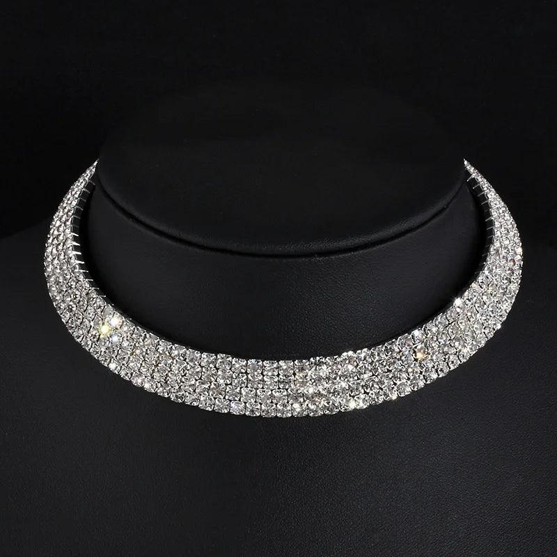 Rhinestone Choker Necklaces Torques Collar Women Statement Jewelry Girl Imitation Pearls Necklace 5 Styles-THAT FASHION STORE