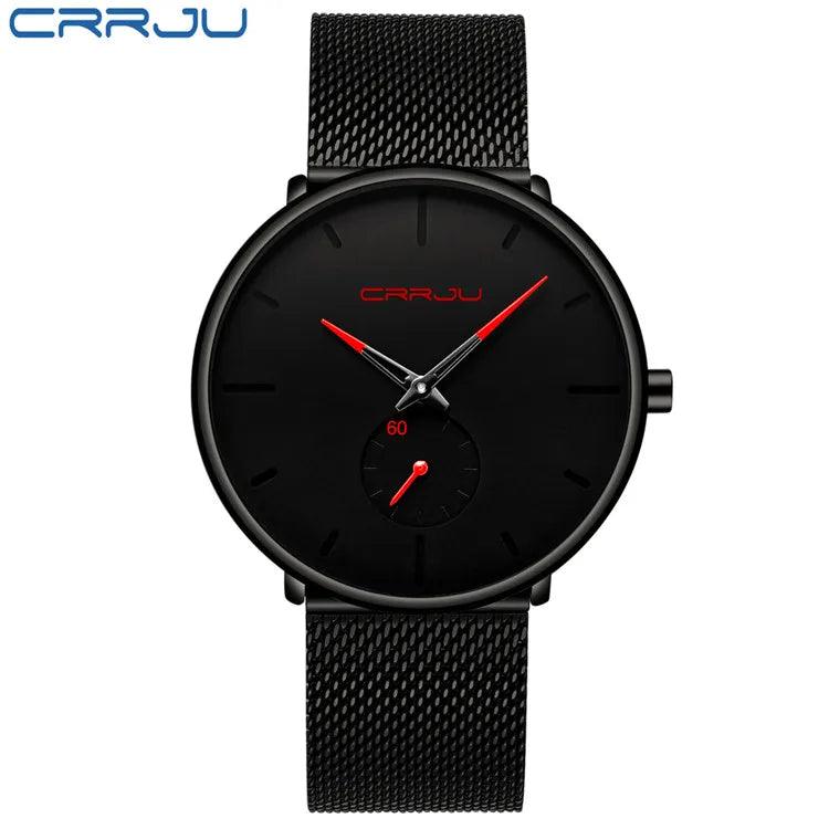 Ultra Thin Creative Black Stainless steel Quartz Watches Men Simple Fashion Business Japan Wristwatch Clock Male Relogios-THAT FASHION STORE