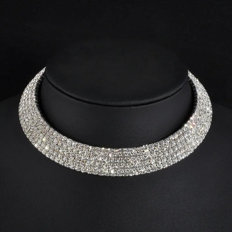 Rhinestone Choker Necklaces Torques Collar Women Statement Jewelry Girl Imitation Pearls Necklace 5 Styles-THAT FASHION STORE