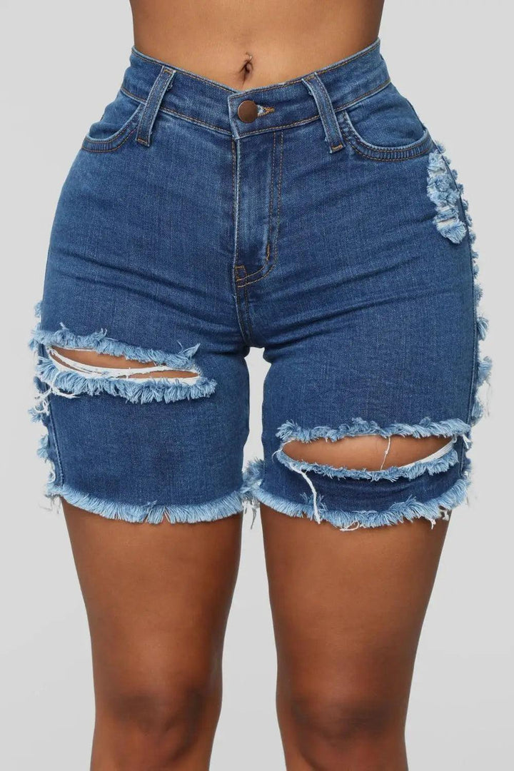 Summer woman trendy Ripped denim shorts fashion sexy high waist jeans shorts street hipster shorts clothes S-2XL 2020 new-THAT FASHION STORE