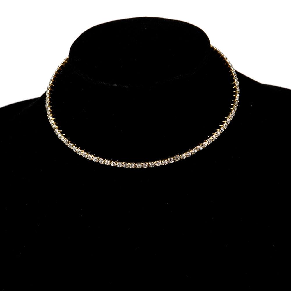 Rhinestone Choker Necklaces Torques Collar Women Statement Jewelry Girl Imitation Pearls Necklace 5 Styles-THAT FASHION STORE