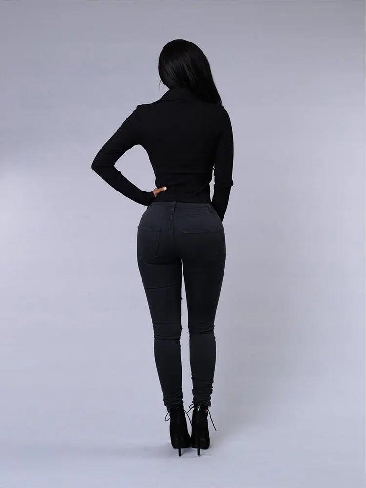 Hot sale ripped jeans for women sexy skinny denim jeans fashion street casual pencil pants female spring and summer clothing-THAT FASHION STORE