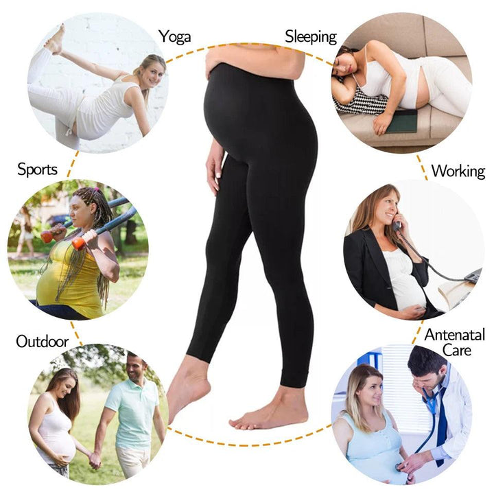 High Waist pregnancy Leggings Skinny Maternity clothes for pregnant women Belly Support Knitted Leggins Body Shaper Trousers-THAT FASHION STORE